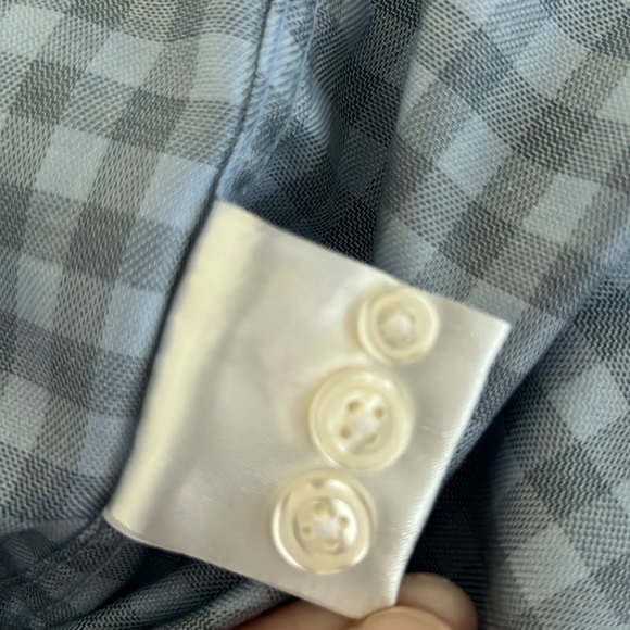 Egara KO Non-Iron Gingham Long Sleeve Dress Shirt washed but not worn! - Picture 5 of 7